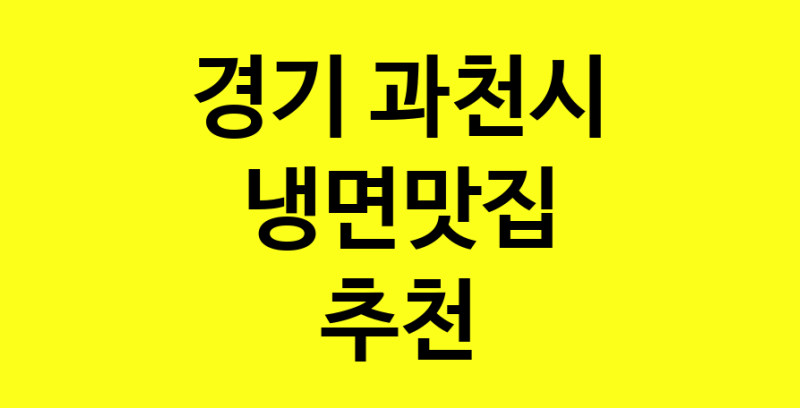 실시간|냉면맛집추천 경기 과천시 냉면맛집 방문해 보세요